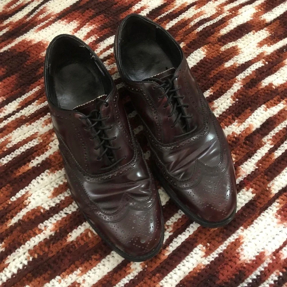 Florsheim Wingtip Oxford Burgundy Oxblood Dress Brogue Shoes Imperial Cordovan